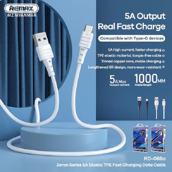 کابل تبدیل USB به USB-C ریمکس مدل RC-068A طول 1 متر